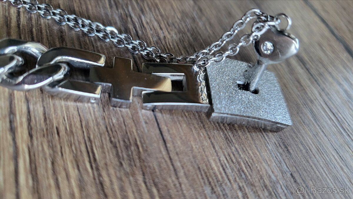 Náramok s klúčikom a retiazkou pre páry - 5