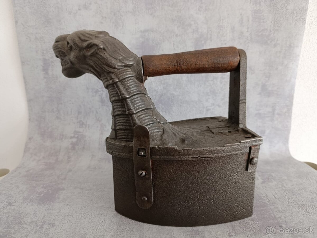 Orig. vzácná atypická žehlička DRAK - do sbírky, muzea - 5