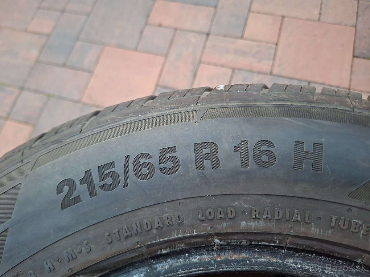 Predám celoročné pneu. Continental--215/65/16-98H - 5
