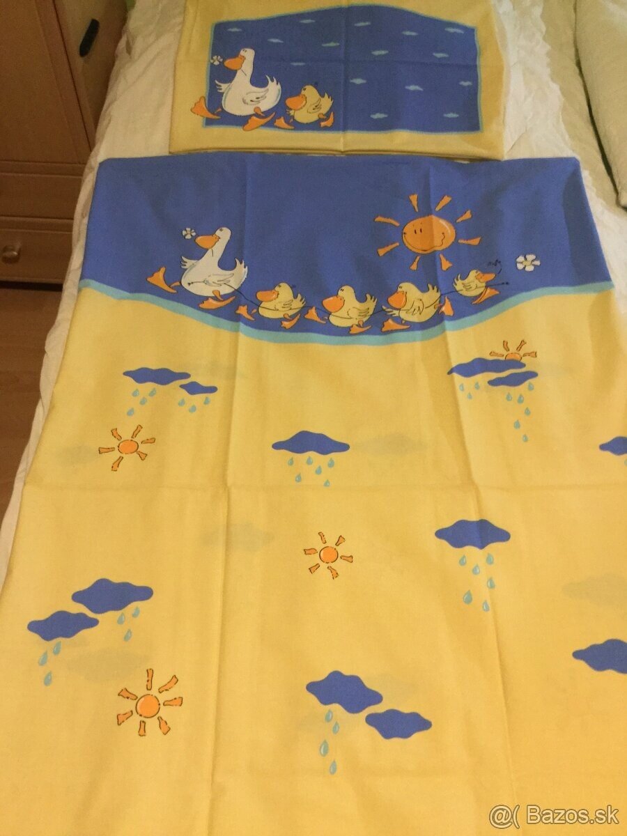 POSTEĽNÉ OBLIEČKY do postieľky KAČIČKY / HÚSKY + darček - 5