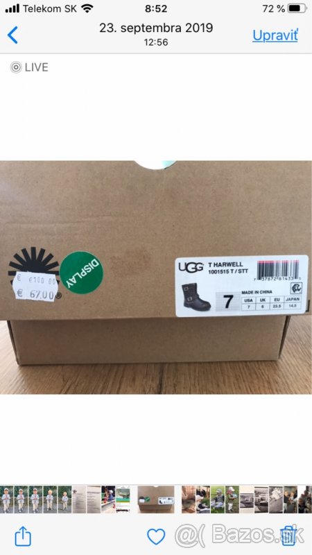 Detske UGG cizmicky, velkost 23,5 top stav - 5