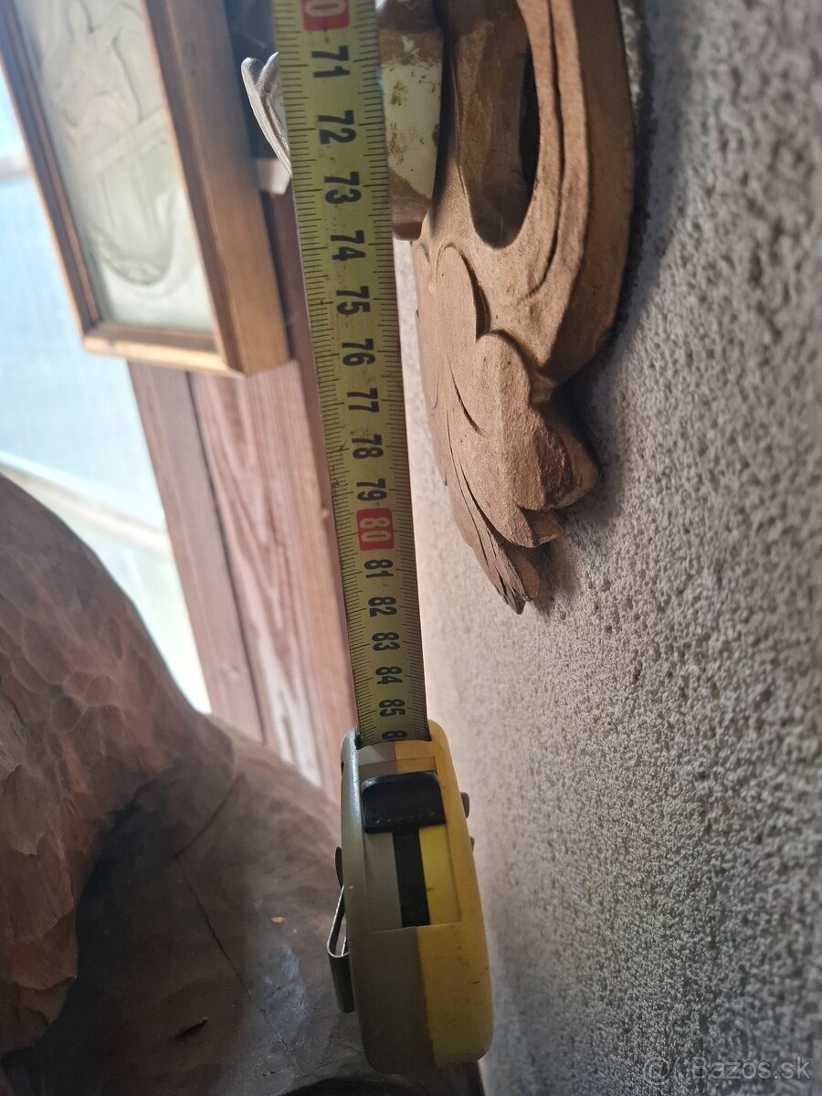 Predám starožitný kríž drevorezba porcelán - 5
