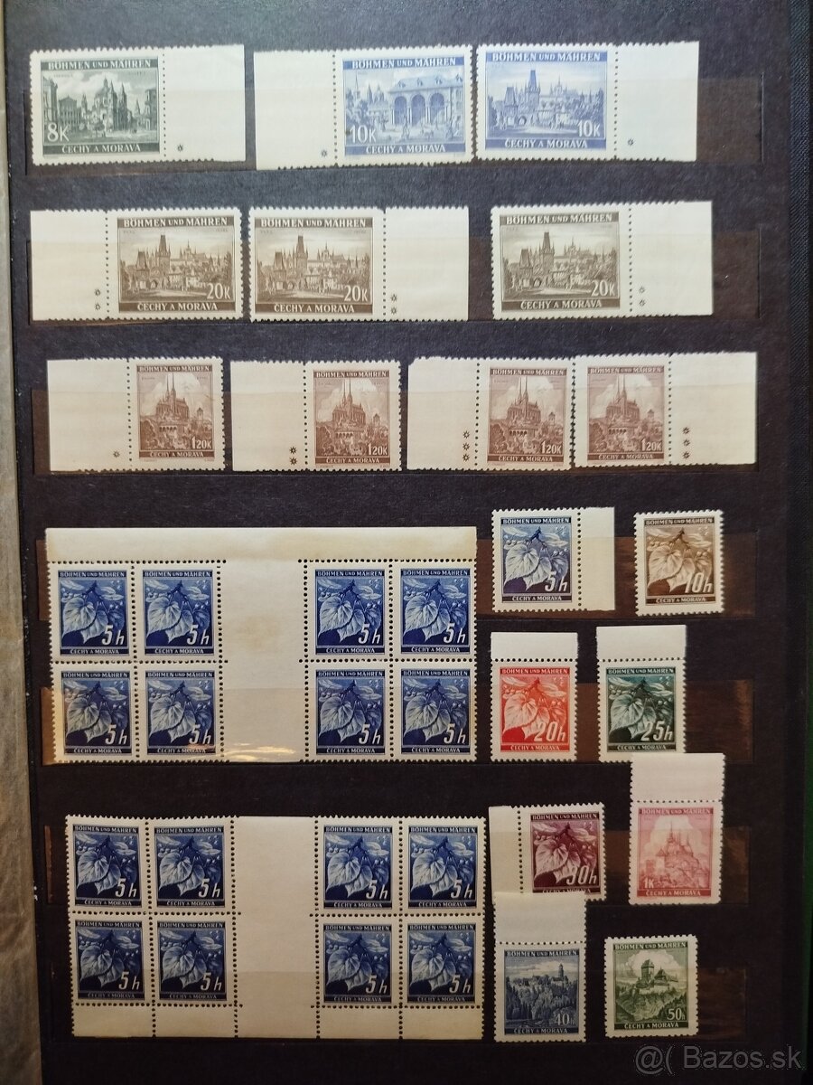 Protektorát Čechy a Morava - zostava známok - 5