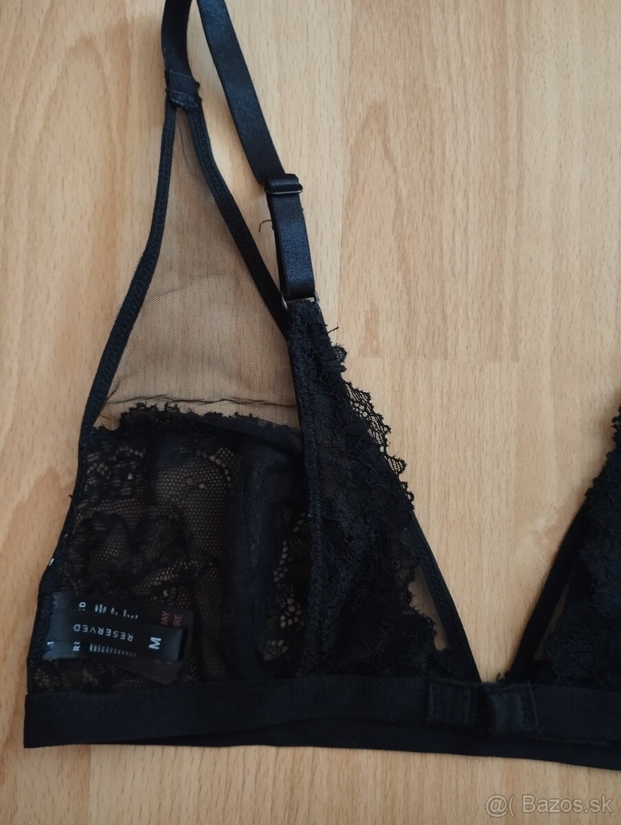 Čierna čipkovaná podprsenka Reserved - 5