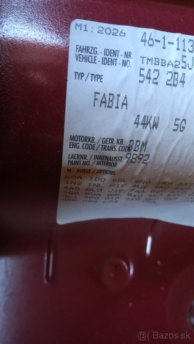 naraznik fabia 2 - 5