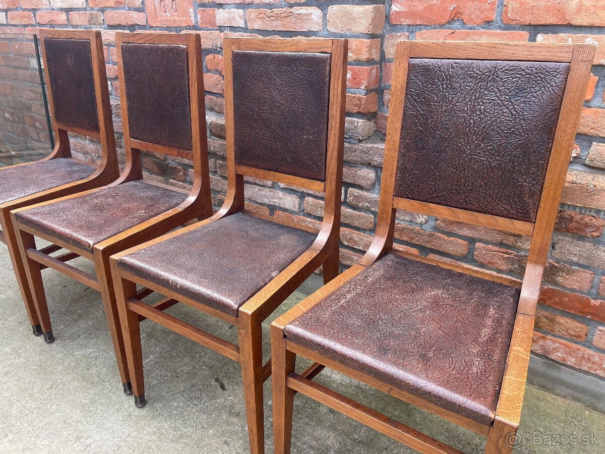 Masívne drevené stoličky – set 4 ks - 5