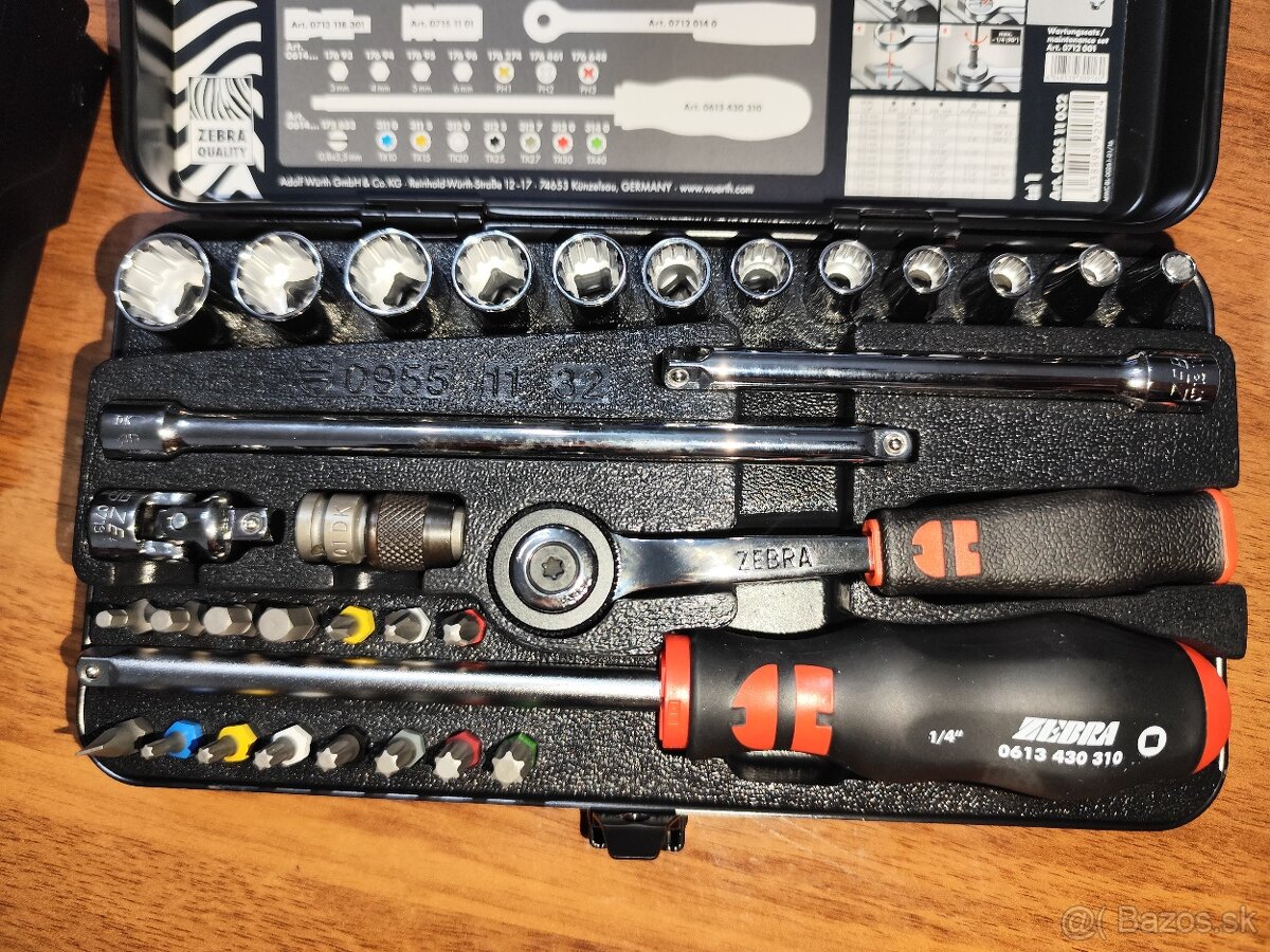 Sada gola multiprofilových kľúčov 1/4" 33ks ,zebra kvality - 5