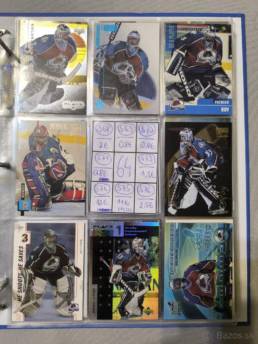 Hokejové kartičky - Patrick Roy 3 - 5