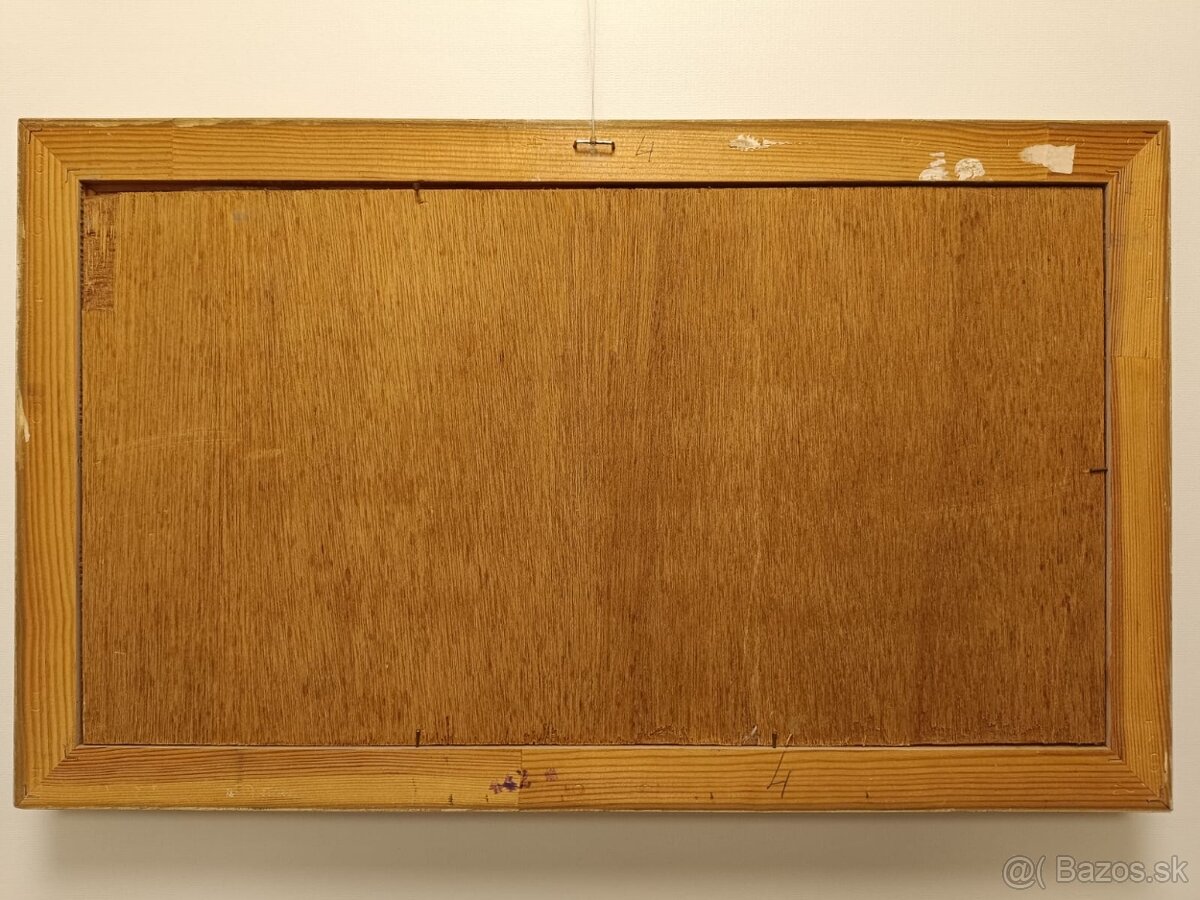 Obraz -Kemiž, Praha olej na překližce 34x57 - 5