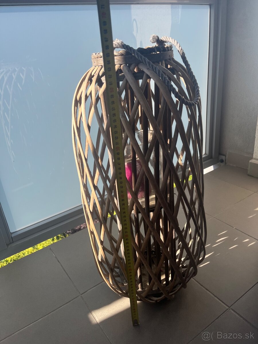 Svietnik, pruteny lampas na terasu/balkon ca 70cm vyska- vra - 5