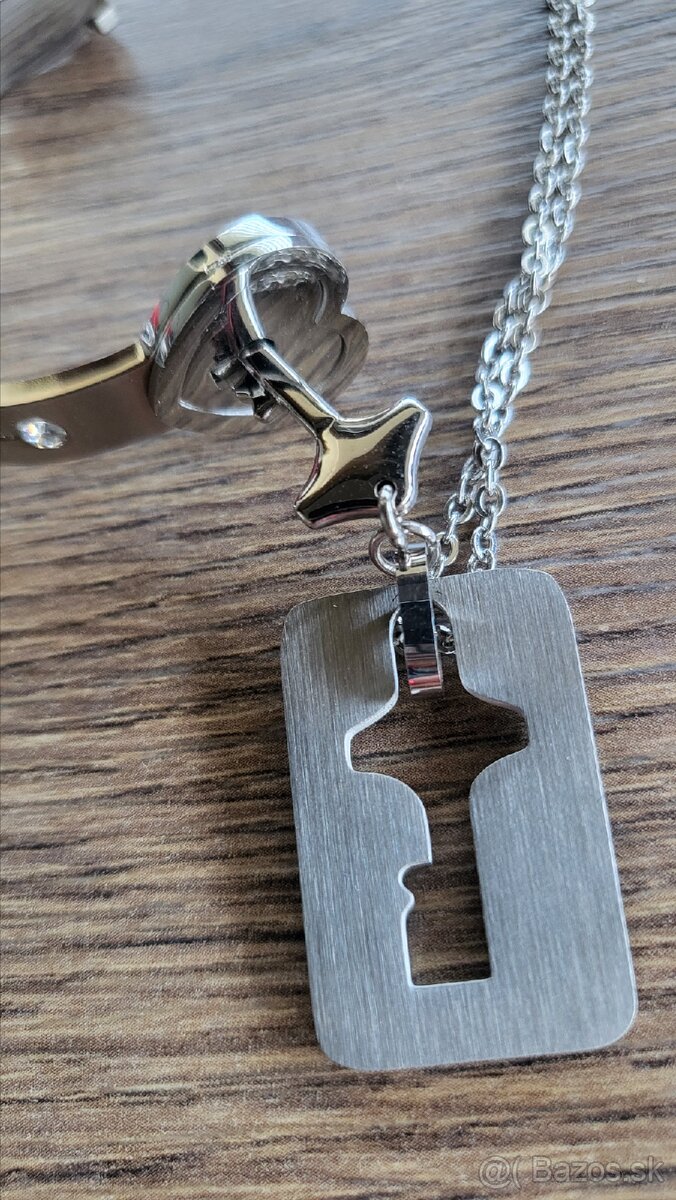 Náramok s klúčikom a retiazkou pre páry - 5