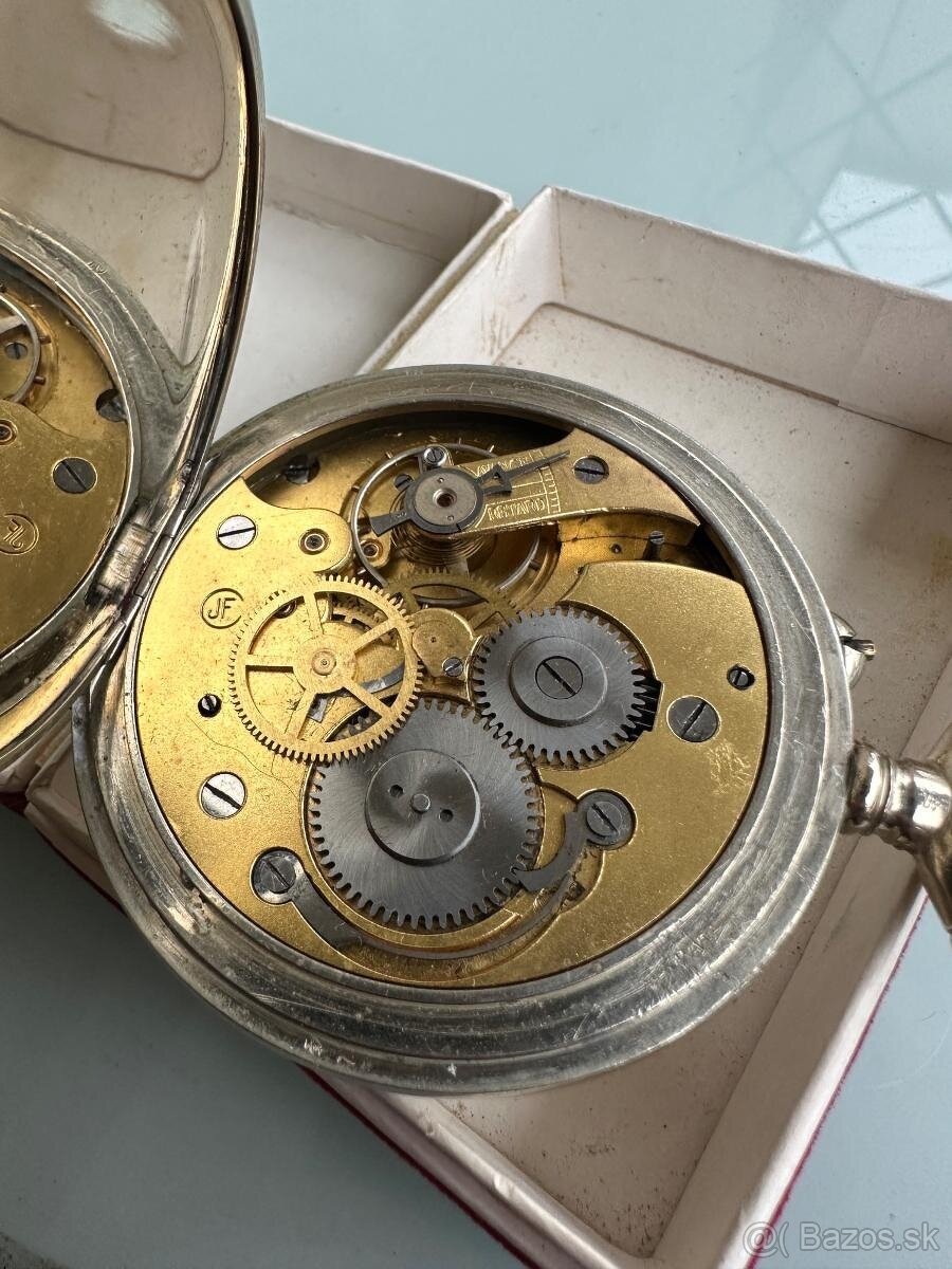 Velmi zajímavé a moc pěkné masivní kapesní hodinky COLOMBOP - 5