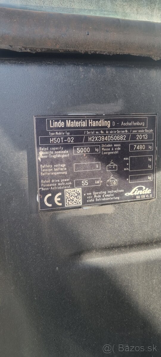 LINDE H50 triplex 6,8m 5000kg - 5