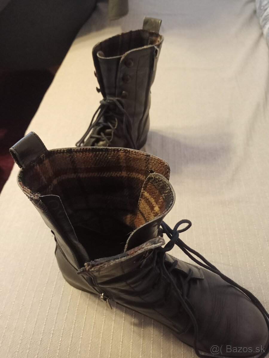 Čižmy koža tmavomodré č. 39 - 5