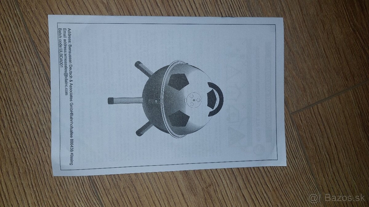 Prenosny gril futbalová lopta - 5