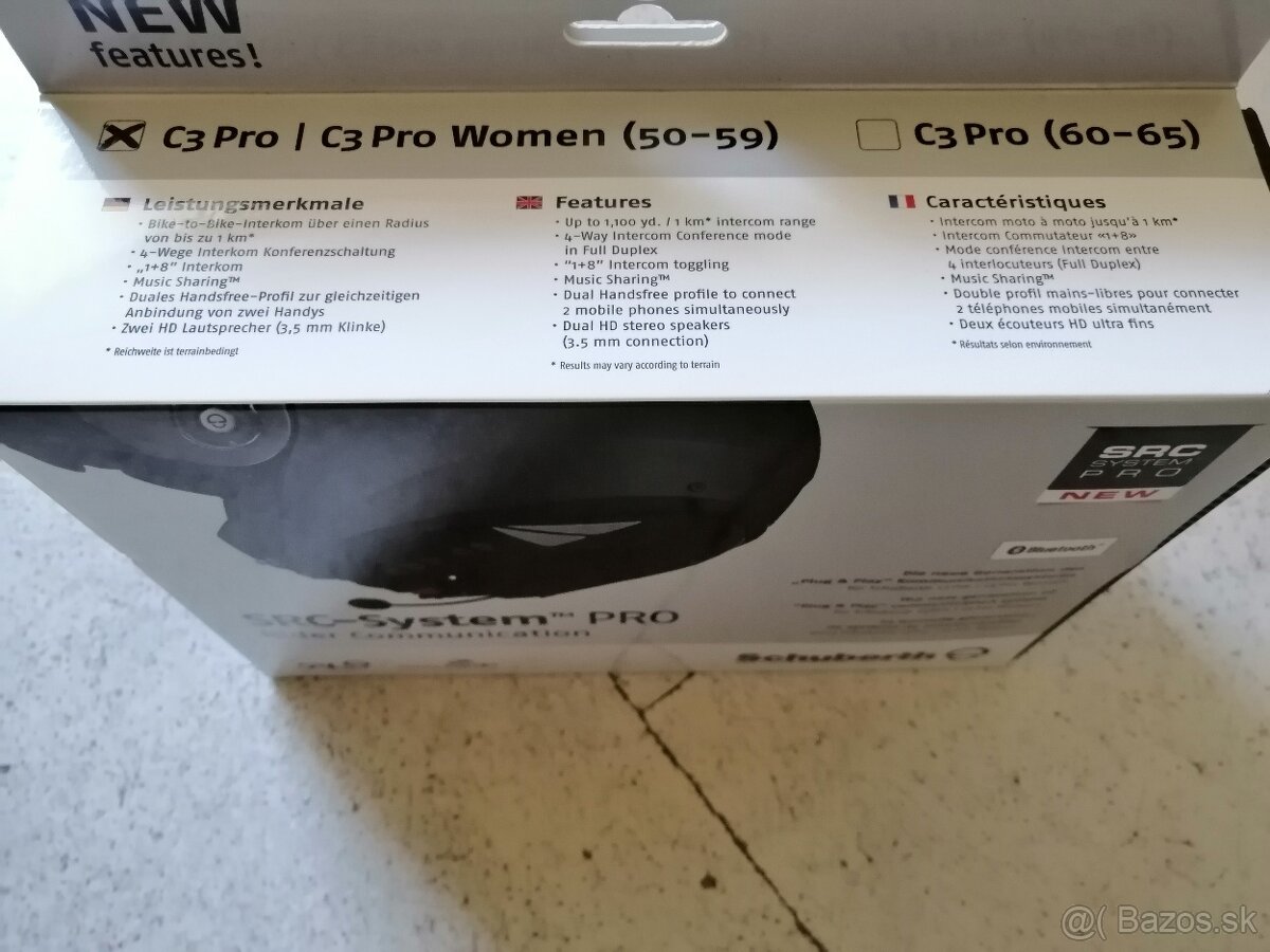 Interkom pre prilbu SCHUBERTH C3 Pro a E1, veľkosť 50-59 - 5