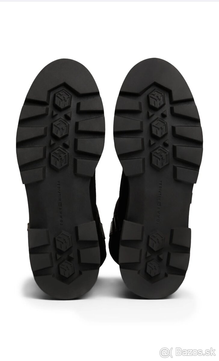 Nové zateplené čižmy s visačkou originál Tommy Hilfiger koža - 5