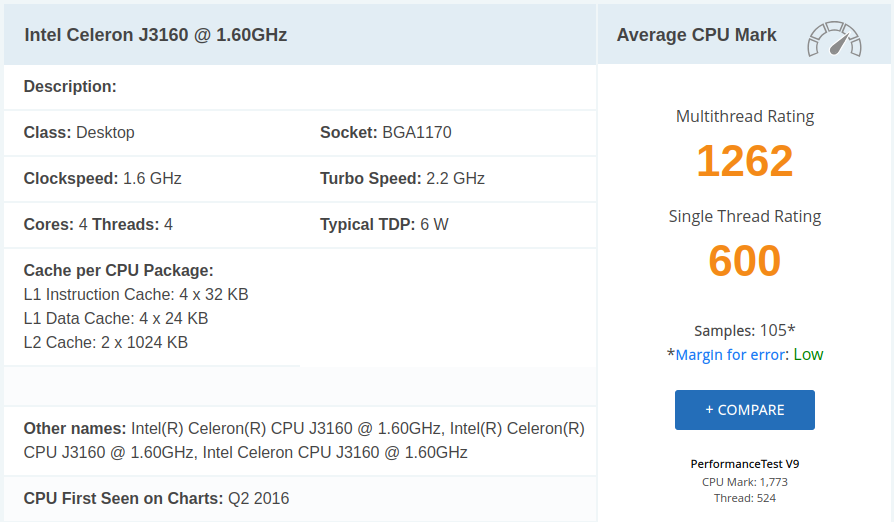 MINI PC GIGABITE GB-BACE-3160 - 5
