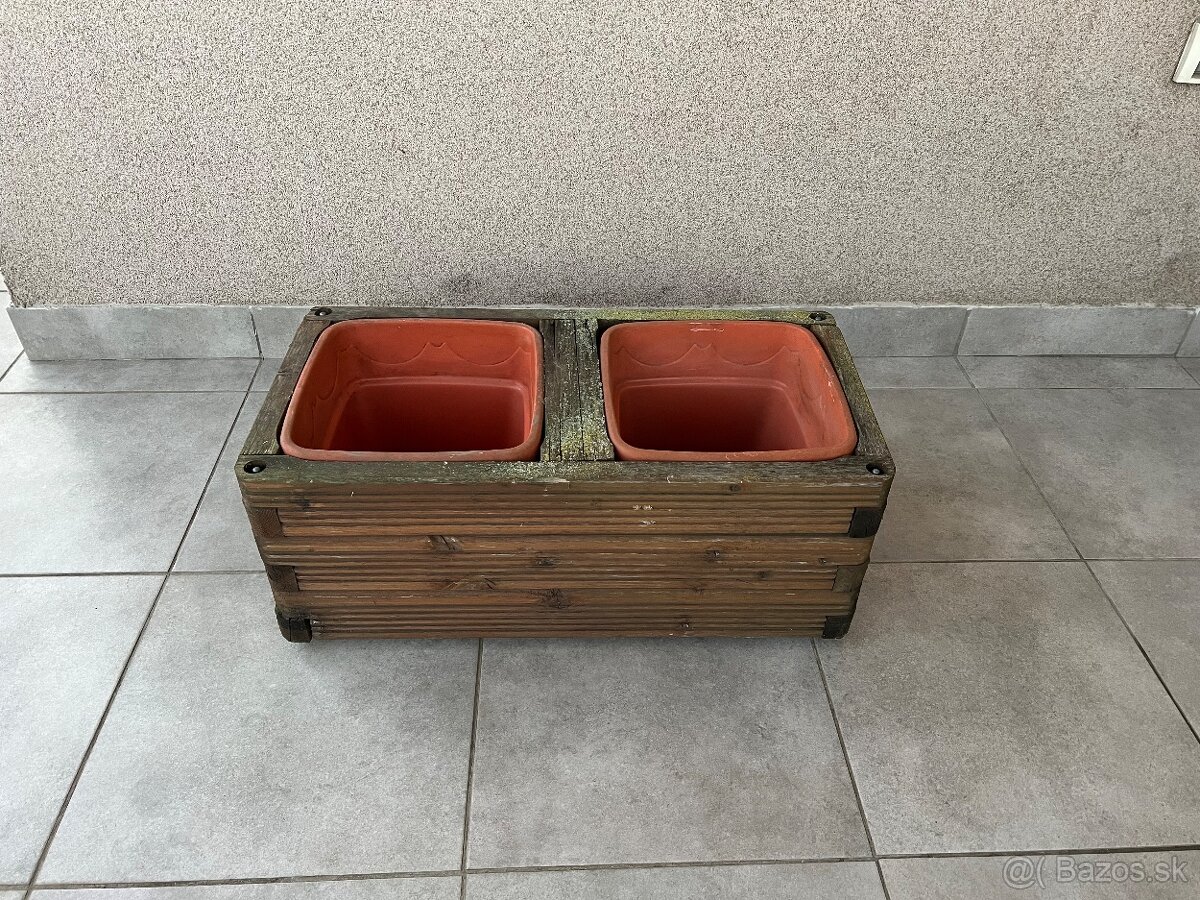 Drevený kvetináč - 5