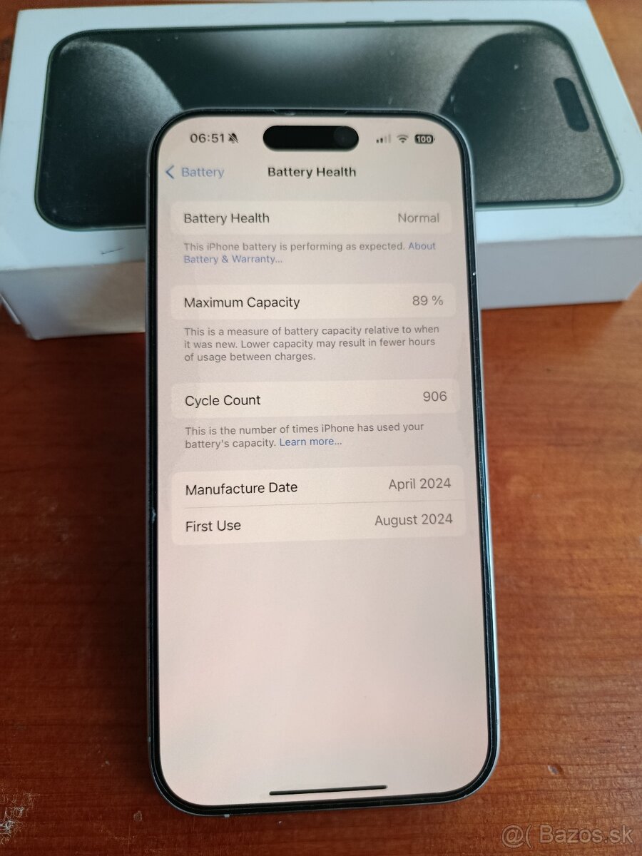 Predám biely iPhone 15 Pro 128 GB - 5