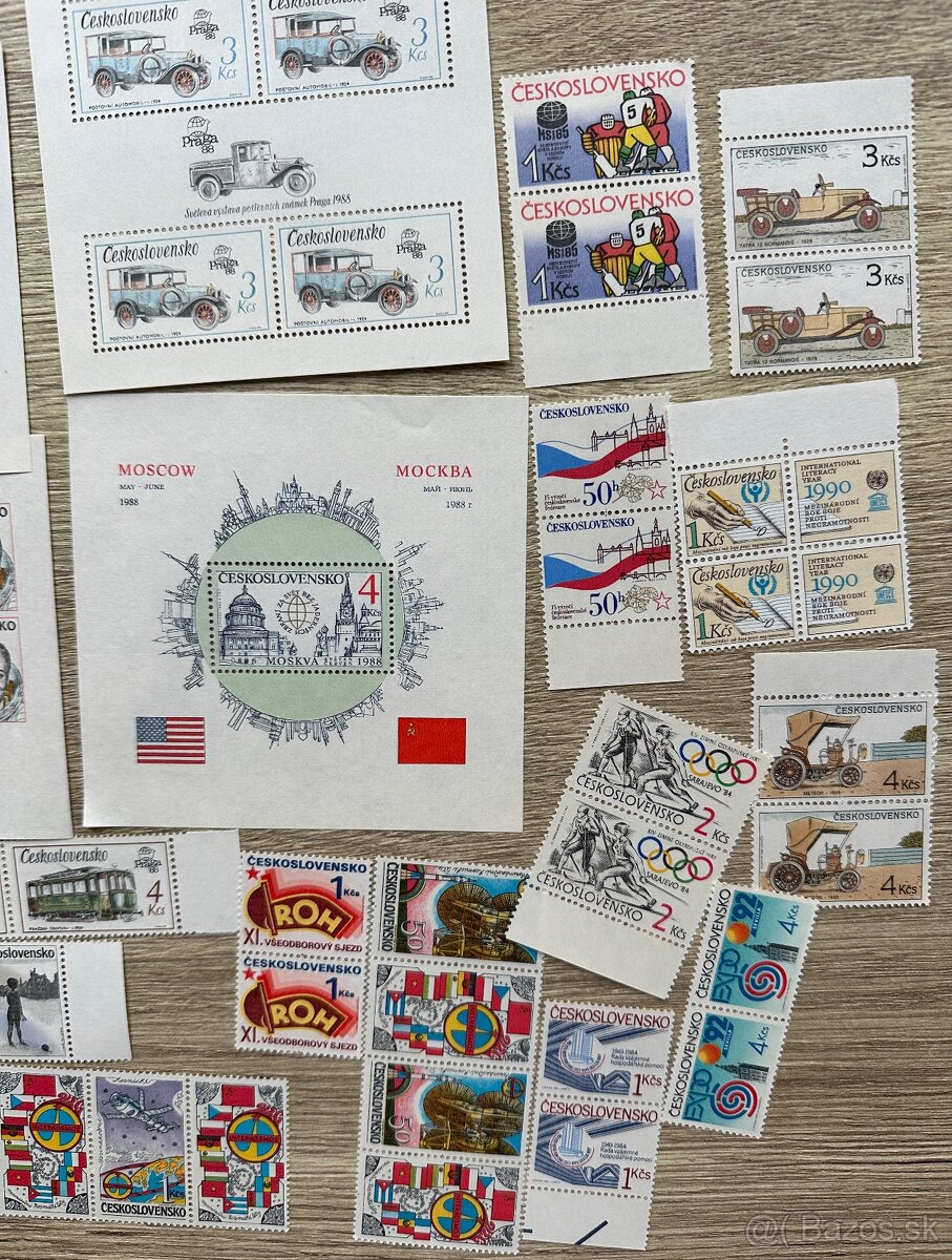 námky československé aršíky a série c.1 - 5