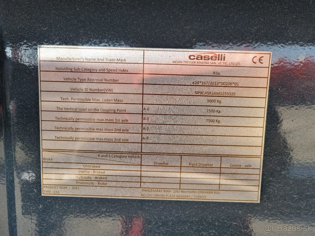 Vlečka jednonapravová s nosnosťou 6 t - 5