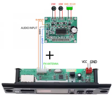 Mini FM bluetooth stereo modul- nové - 5
