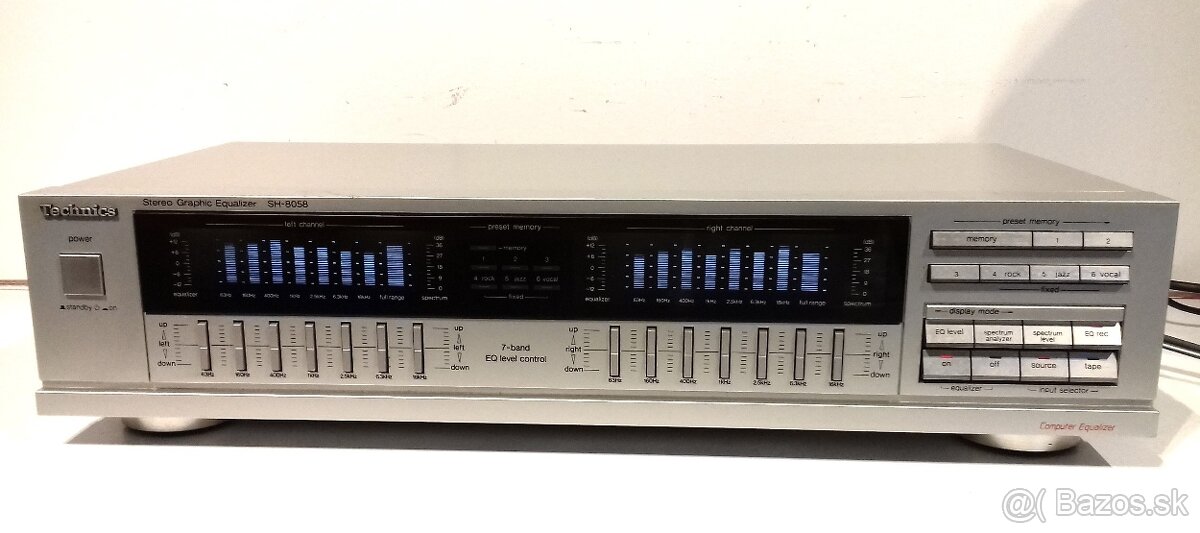 Vzacny = 2x7 pasmovy equalizer TECHNICS SH-8058, JAPAN, AE52 - 5