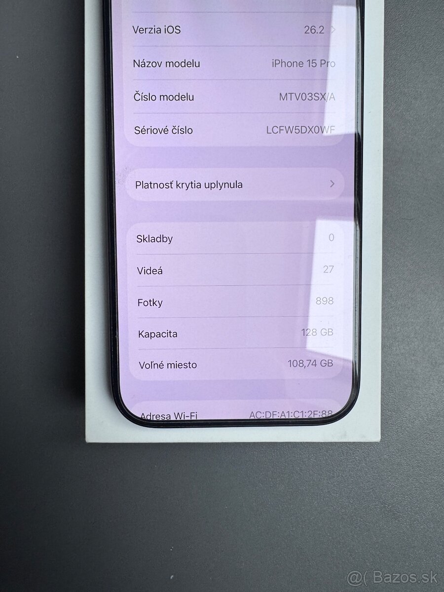 Predám IPhone 15 Pro/ 128gb Blue Titan - 5
