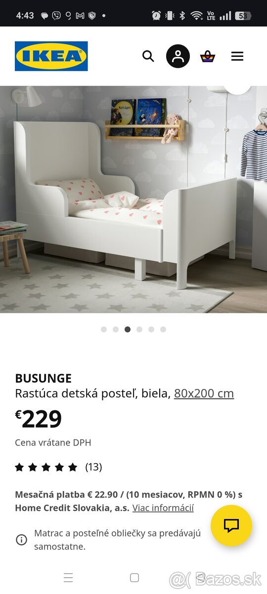 Rastúca posteľ IKEA Busunge - 5