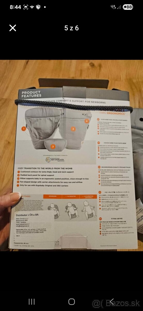 Novorodenecka vlozka ergobaby - 5