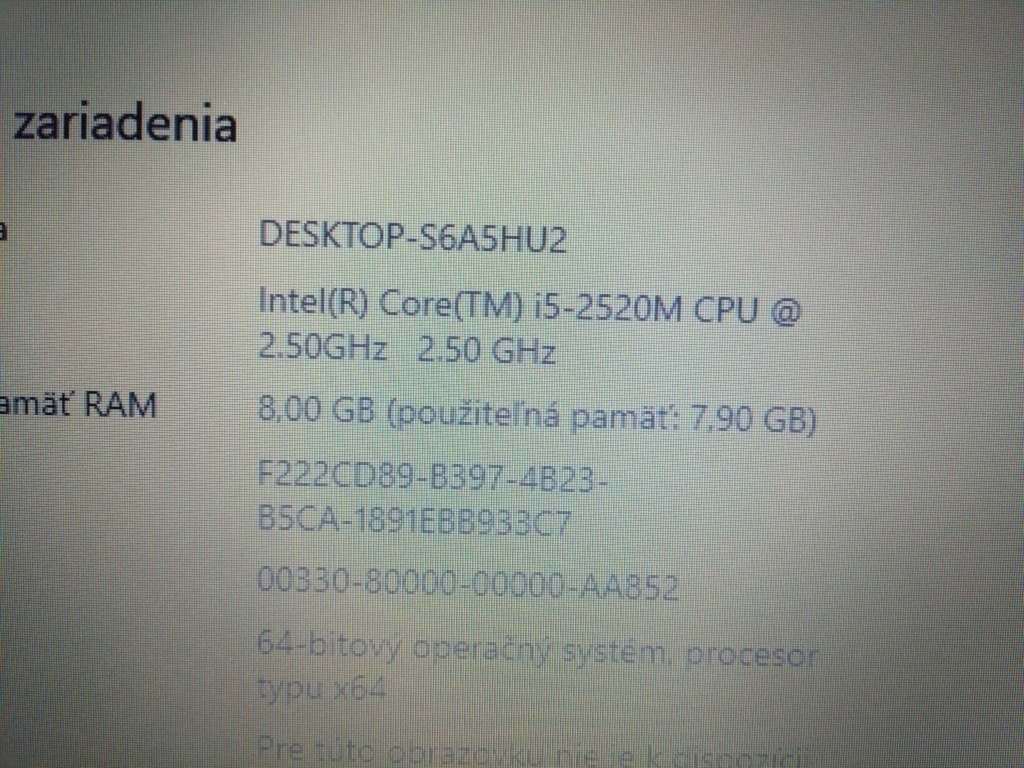 predám Dell Latitude E5420 ,Intel® Core™i5 ,8gb ram , ssd - 5