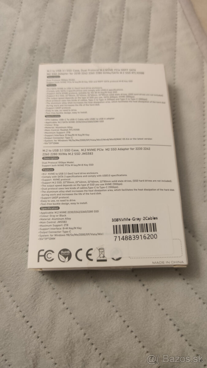 USB A/C ramcek na rychle NVMe SSD disky - 5