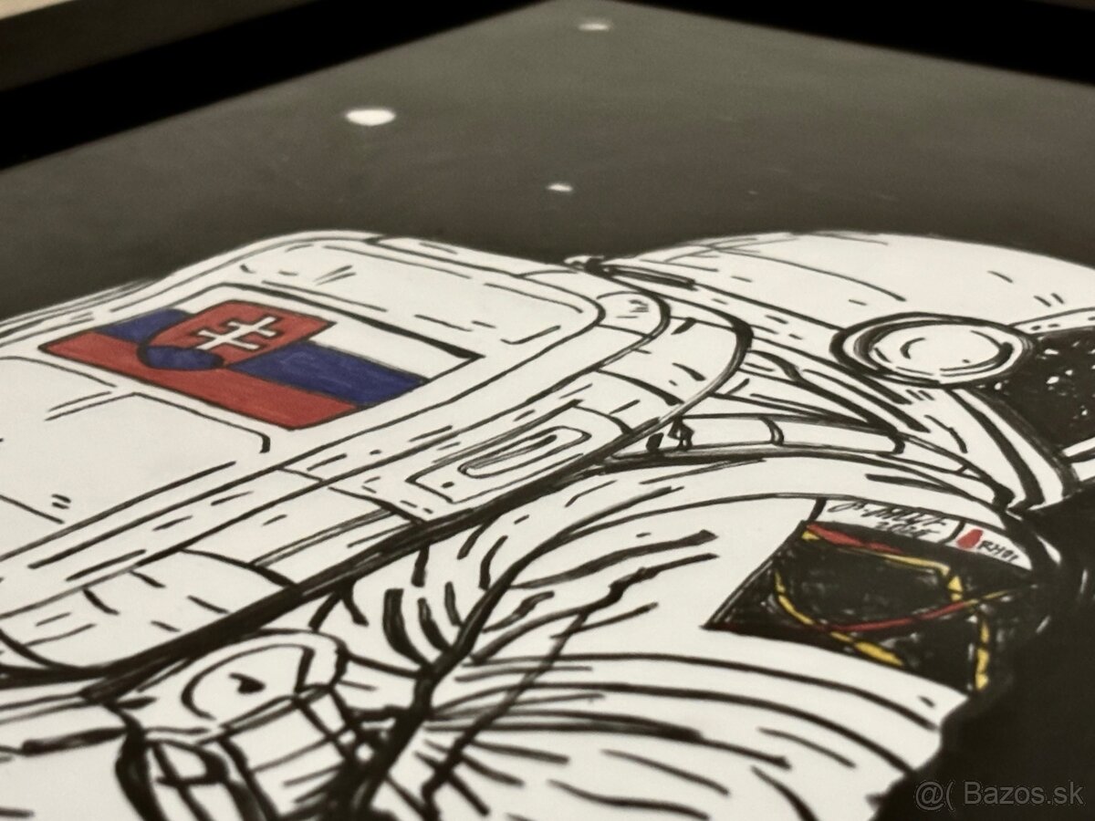 Maľovaný obraz kozmonauta - 5