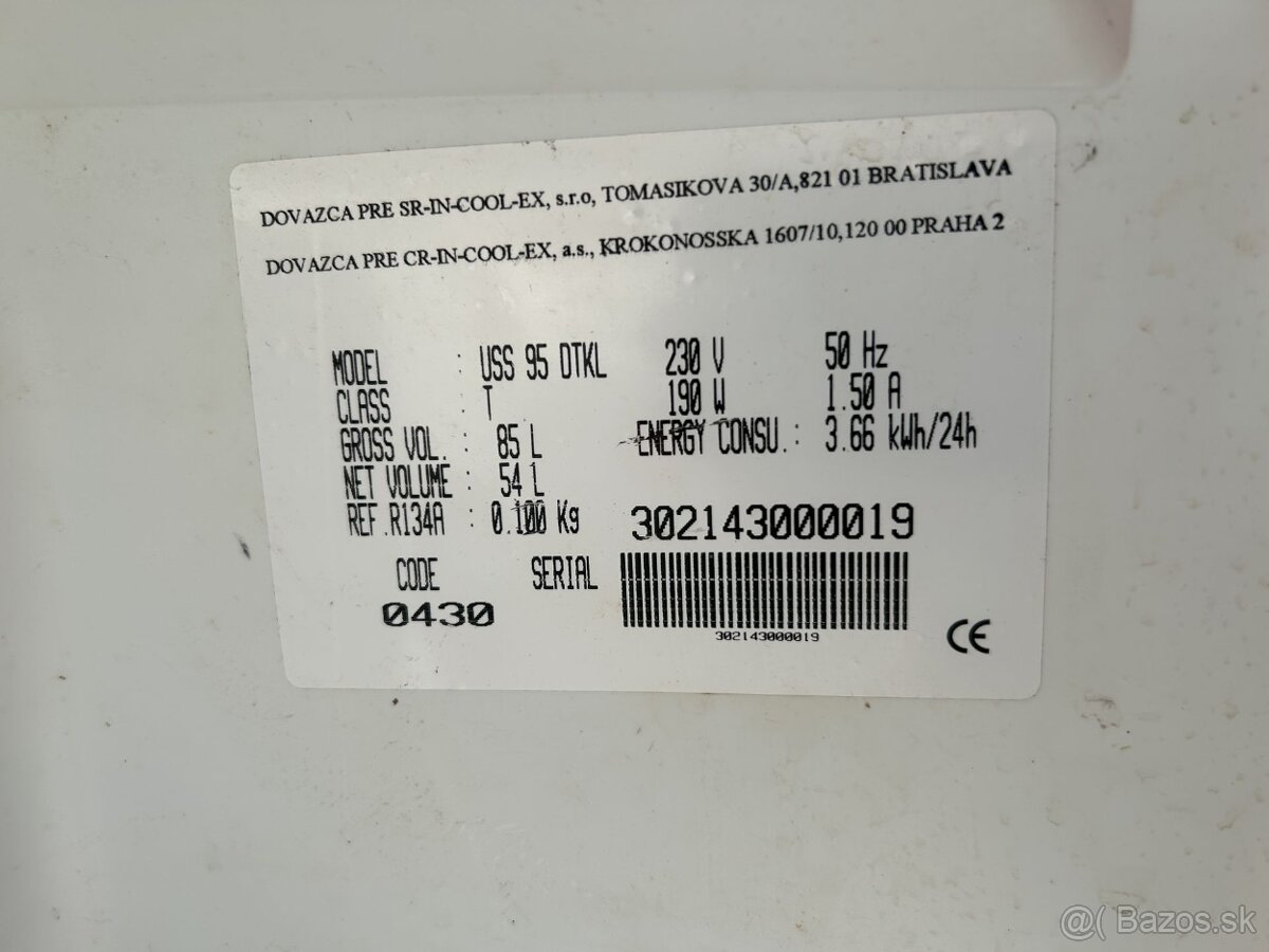 Predám designovú chladničku COOLEX Professional - 5