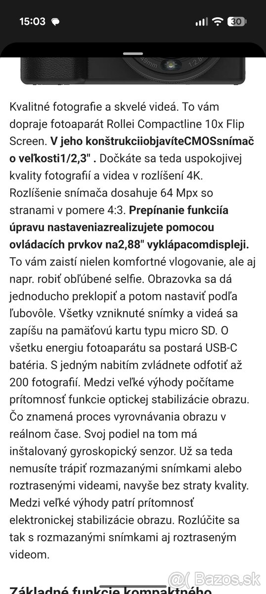 Rollei Compactline 10x Flip Screen - 5