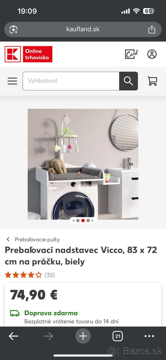 Prebalovací nadstavec na práčku 60cm - 5