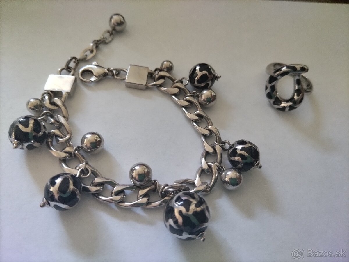 Chirurgická oceľ-náramok a prsteň - 5