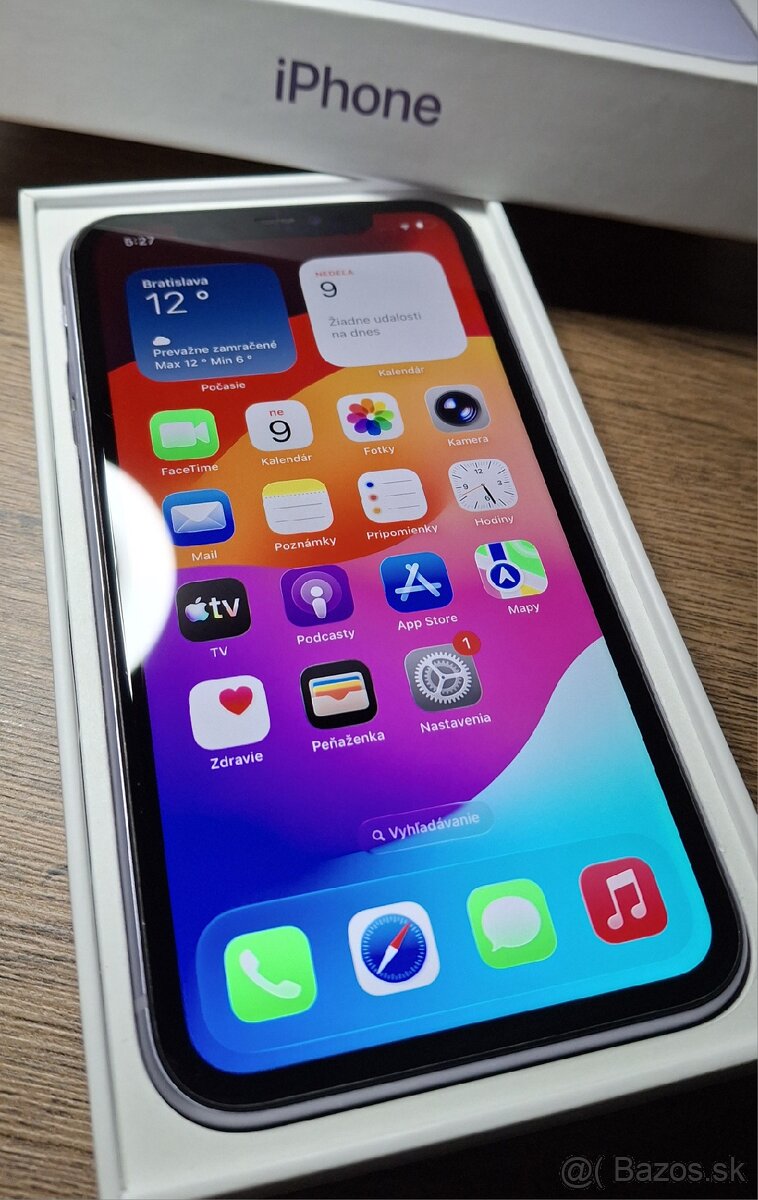 Iphone 11 64GB Purple TOP STAV, NOVÁ BAT.100% - 5