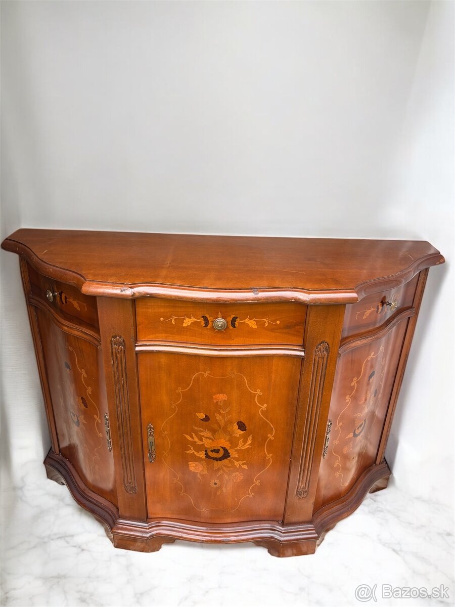 Intarzovaná rustikálna komoda, S120xV87xH37 - 5