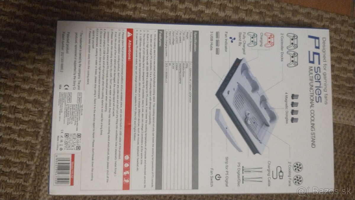 Predám chladiacu a dokovaciu stanicu PS5 - 5