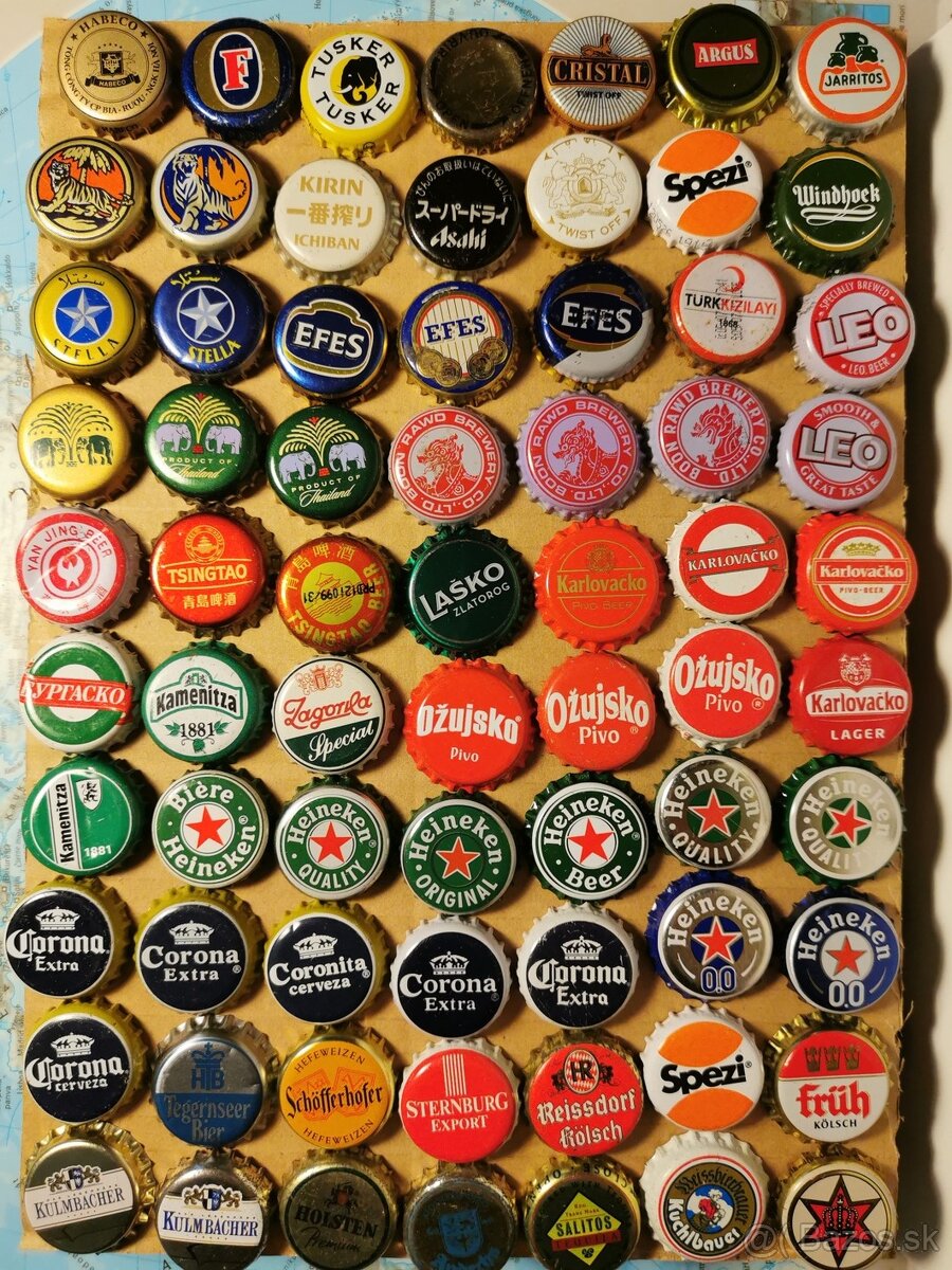 Predám korunkové uzávery, vrchnáky z piva a nápojov zbierka - 5