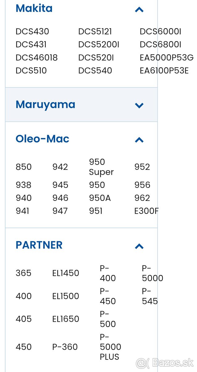 predam nove listy na motorovú pilu - 5