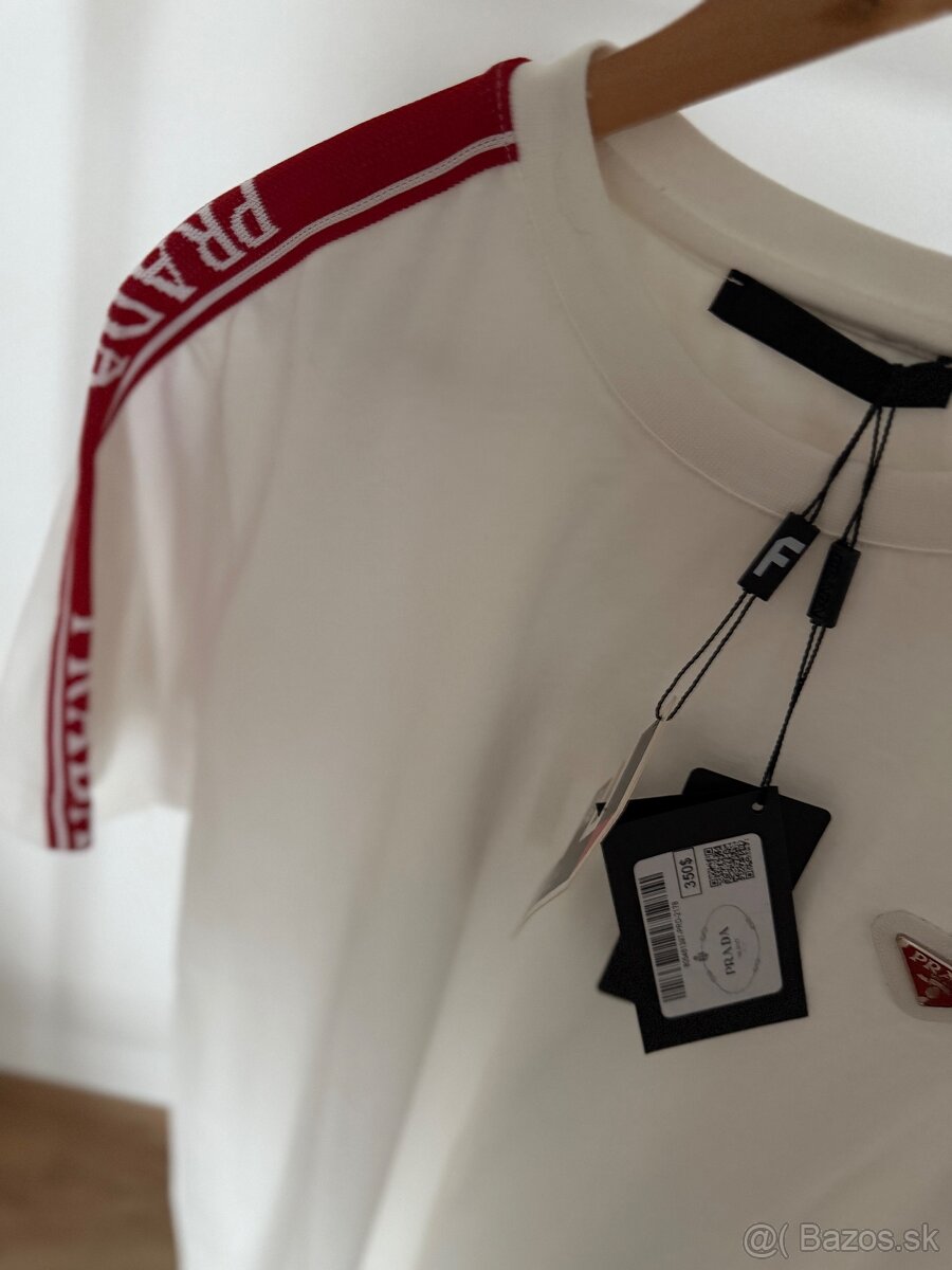 Panske biele tricko Prada - 5