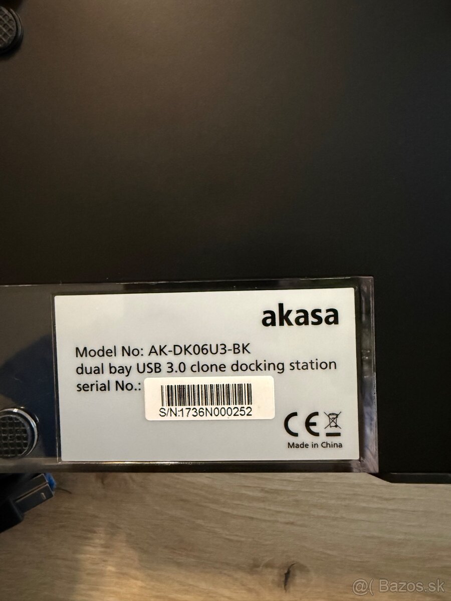 AKASA DuoDock X2 čierna - 5