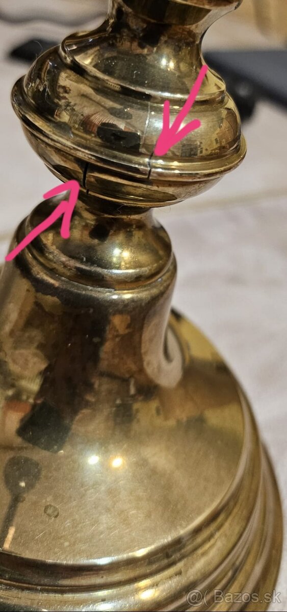 Retro mosadzny svietnik - 5