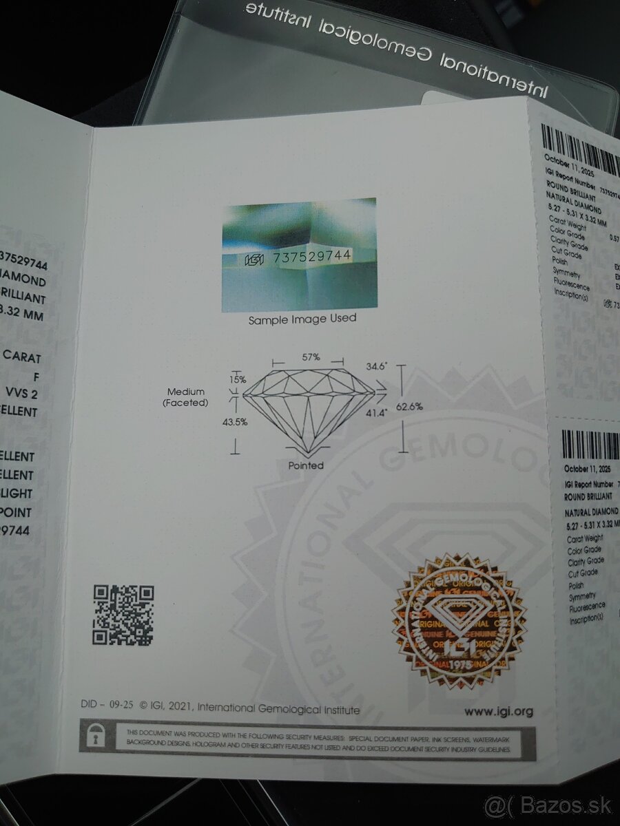Prírodný DIAMANT 0,57ct - 5