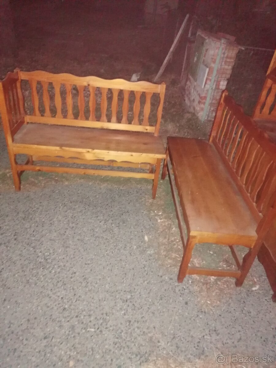 Rustikálny jedálenský set - 5