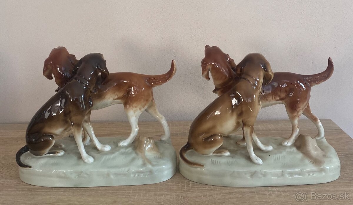 Váza,fukane sklo,sošky Royal Dux. - 5