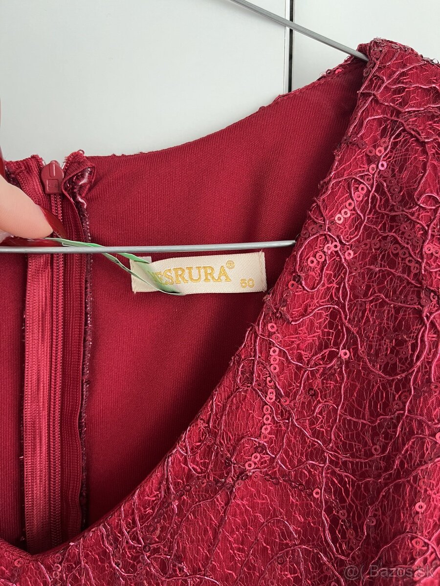 Dámske dlhé spoločenské šaty XL, 93cm obvod v páse - 5